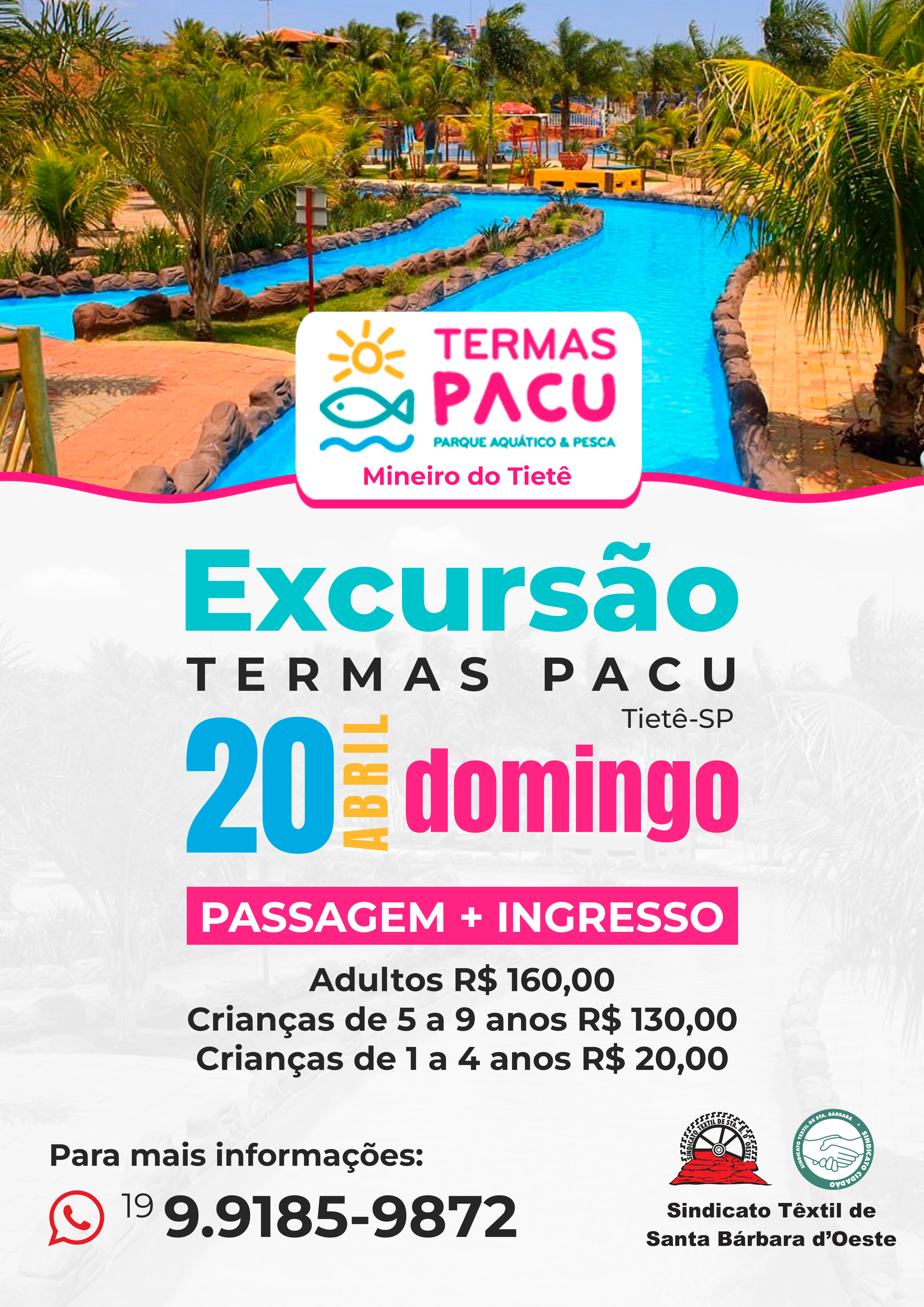 Excursão ao Thermas Pacu – Tietê/SP: Lazer e Diversão para Toda a Família